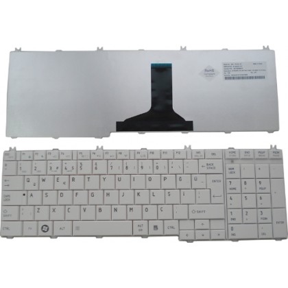 ERK-T126TRB - Toshiba Satellite C650, L650, L670 Serisi Türkçe Beyaz Notebook Klavye 